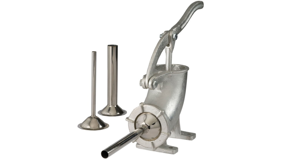 LEM Products 3lb Tinned Sausage Stuffer w/ SS Stuffing Tubes, Cast Iron, 823