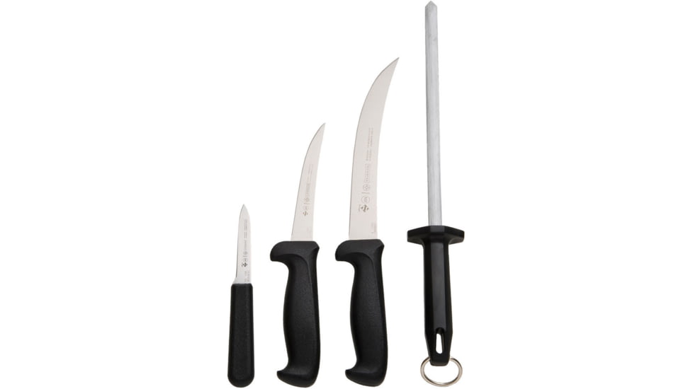 LEM Products 4 Piece Mundial Hunters Kit, High-Carbon Stain Free Steel Blade, Polypropylene Black Handle, 99