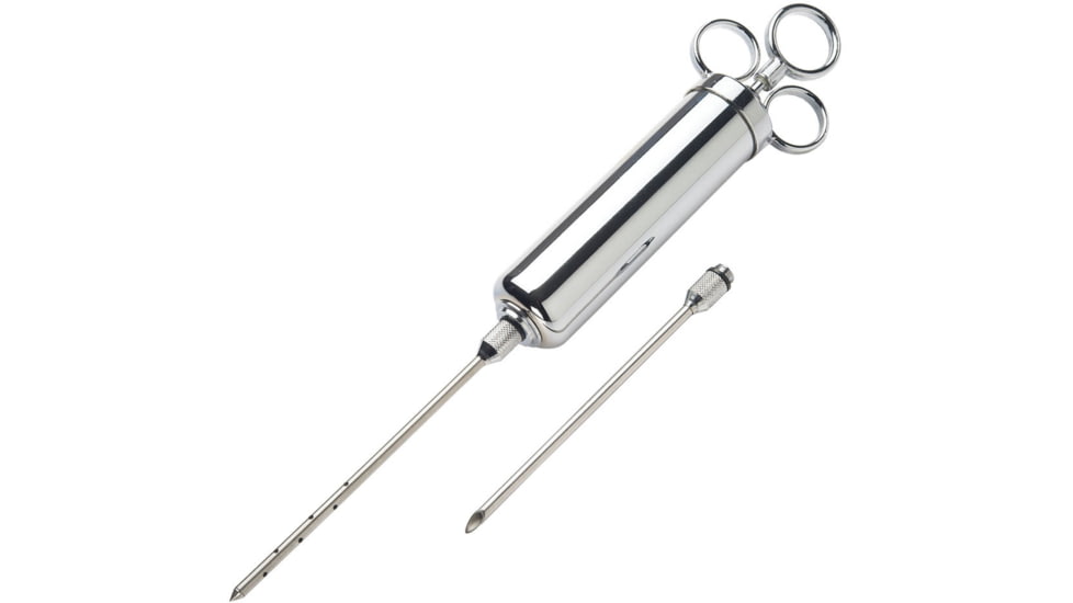 LEM Products 4oz Metal Meat Injector with 2 needles, Chrome, 839