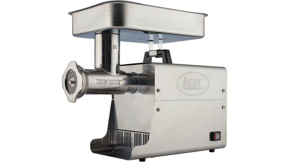 LEM Products Big Bite #22 1HP Stainless Steel Electric Grinder, Stainless, 17811