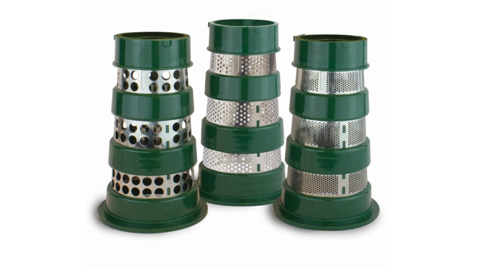 LEM Products Big Bite 3 Juicer Screen Set - 1 Berry, 1 Salsa, 1 High Yield, Green/Stainless, 1422