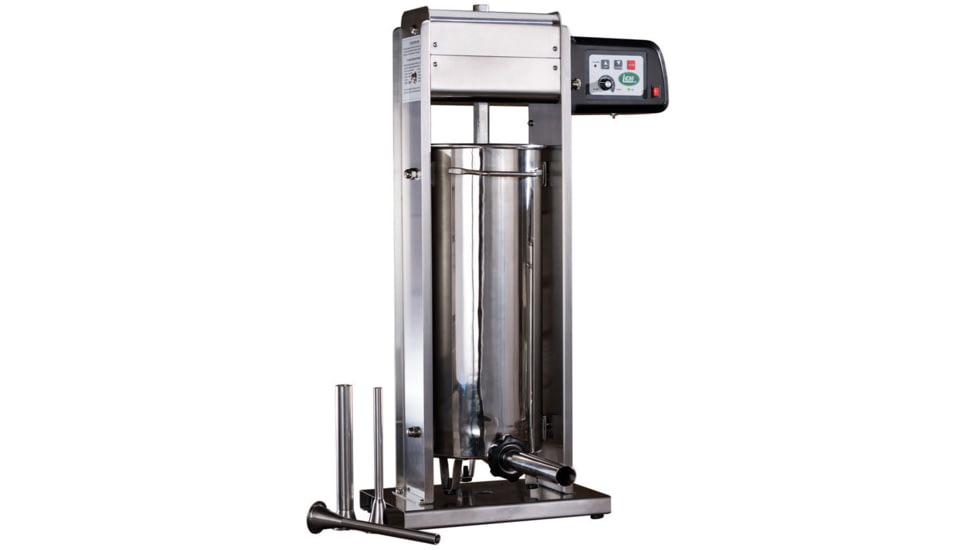 LEM Products Big Bite 30lb Motorized Stuffer w/Motor and 4 Stainless Steel Tubes, Stainless, 1217