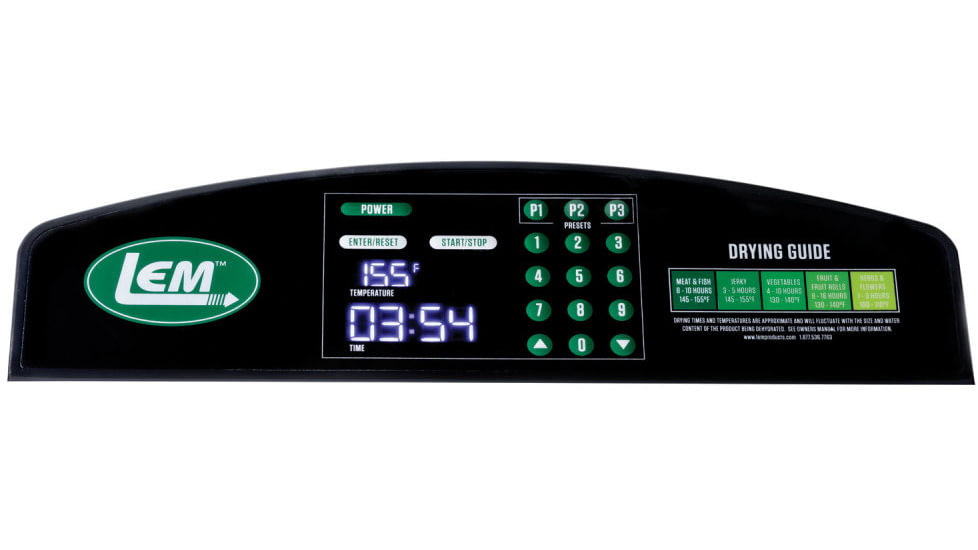 LEM Products Big Bite Digital 10 Chrome Tray Dehydrator, Stainless Steel, 1154