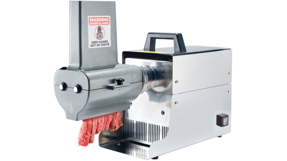 LEM Products Big Bite Electric 2 in 1 Jerky Slicer/Tenderizer, Stainless Steel, 602TJ
