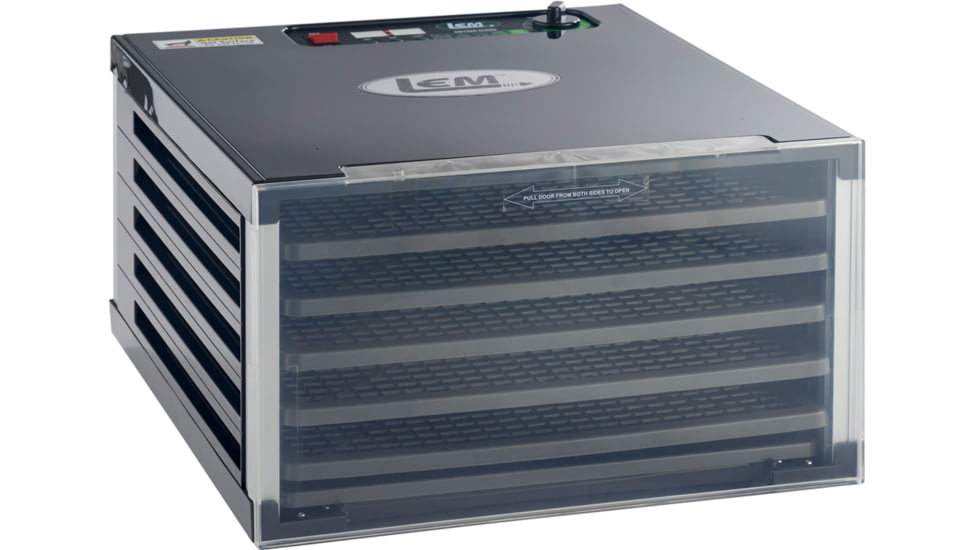 LEM Products Mighty Bite 5 Tray Countertop Plastic Dehydrator, Black, 1152