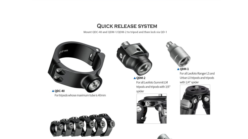 Leofoto 36LS Push Button Quick Detach Modular Tripod Strap, Black, Strap-36LS