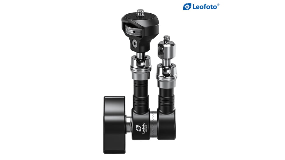 Leofoto AM-5 Kit Versa Magic Arm ''Heavy-Duty'' w/Anti-Twist Adapter, 1/4th Mounting Screws, Black, AM-5-KIT