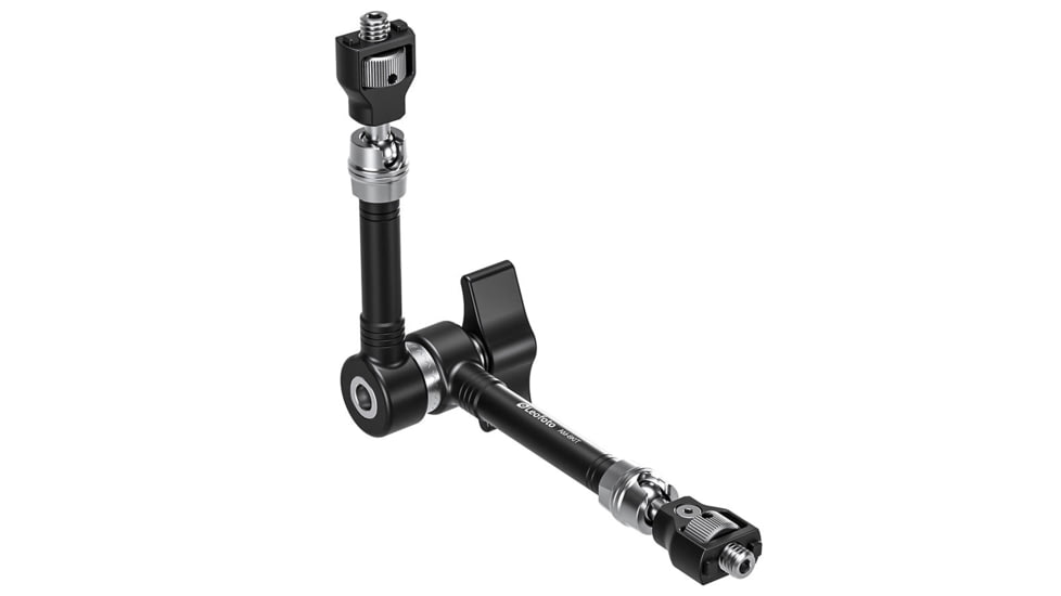 Leofoto AM-6 Kit Versa Magic Arm Heavy-Duty w/ Anti-Twist Adapter, 1/4th Mounting Screws, Black, AM-6-KIT