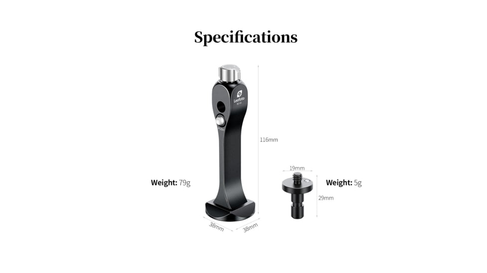 Leofoto BC-03 Hands Free Modular Binoculars Adapter, Tripod Mount Arca Compatible, Black, BC-03