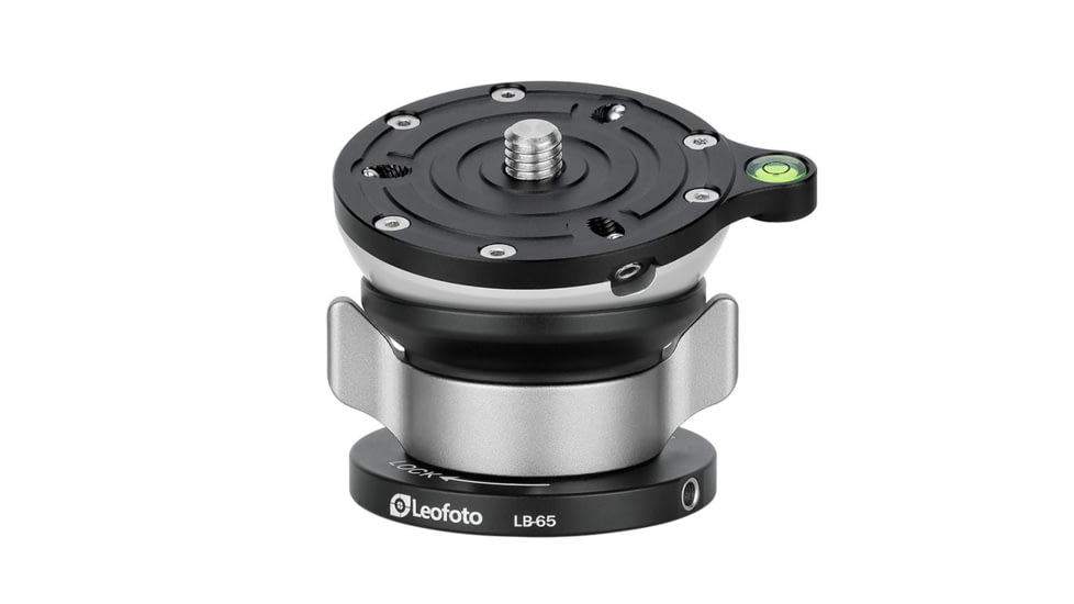 Leofoto LB-65LRC Leveling Head w/ Butterfly Handle, Black, LB-65