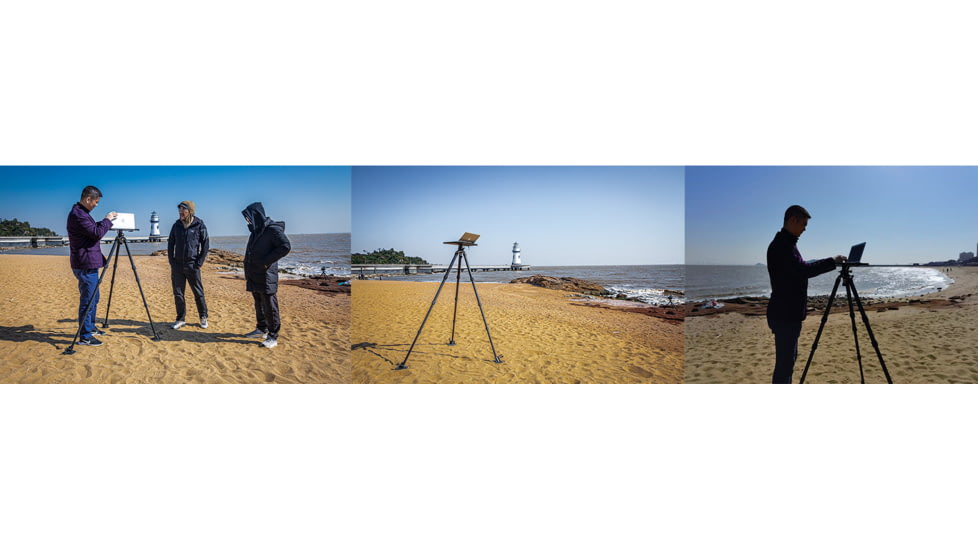 Leofoto LCH-2 16'' Lapto /Projector Tray/Combined w/ Tripod 3/8'' &amp;1/4'' Mounting Sockets/Arca Swiss Dovetail Panning Base, Black, LCH-2