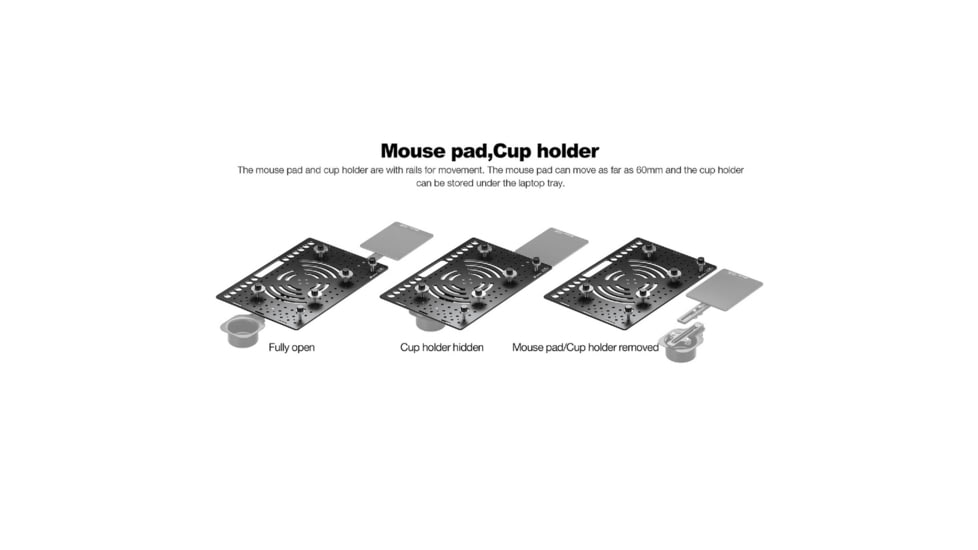 Leofoto LCH-3 Ultimate Laptop Tray, 1/4 and 3/8, Black, LCH-3