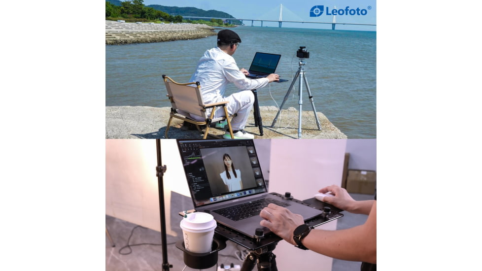 Leofoto LCH-3 Ultimate Laptop Tray, 1/4 and 3/8, Black, LCH-3