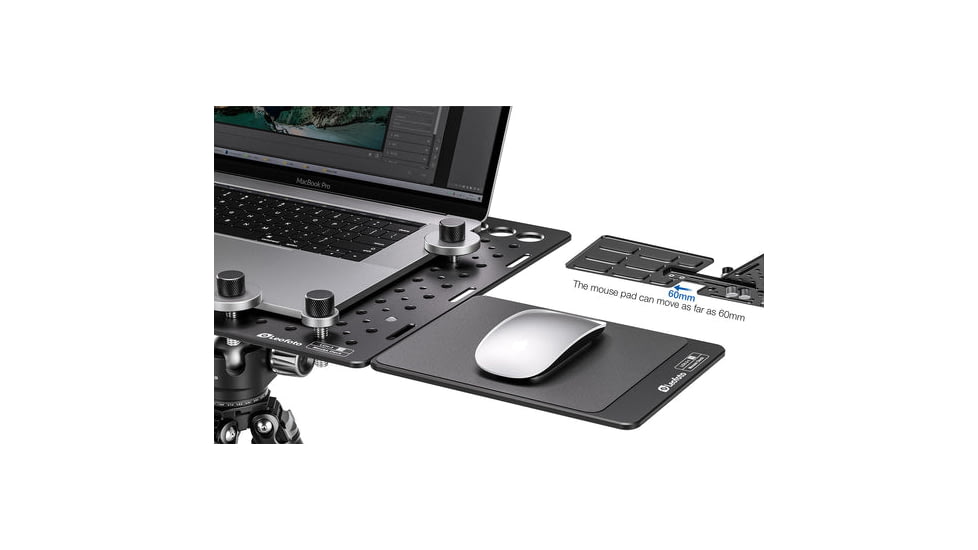 Leofoto LCH-3Kit Ultimate Laptop Tray Kit, 1/4 and 3/8, Black, LCH-3-Kit
