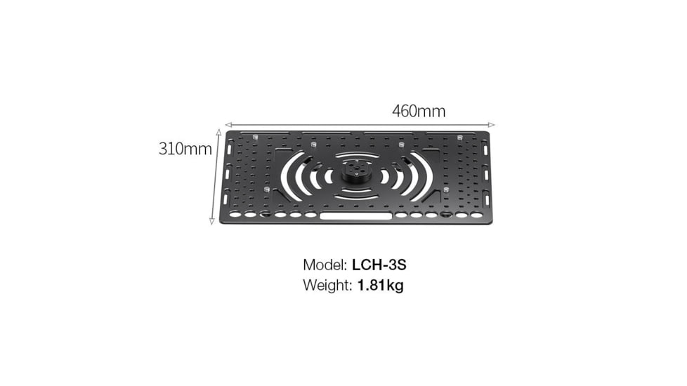 Leofoto LCH-3S Ultimate Laptop Tray, 1/4 and 3/8, Black, LCH-3S