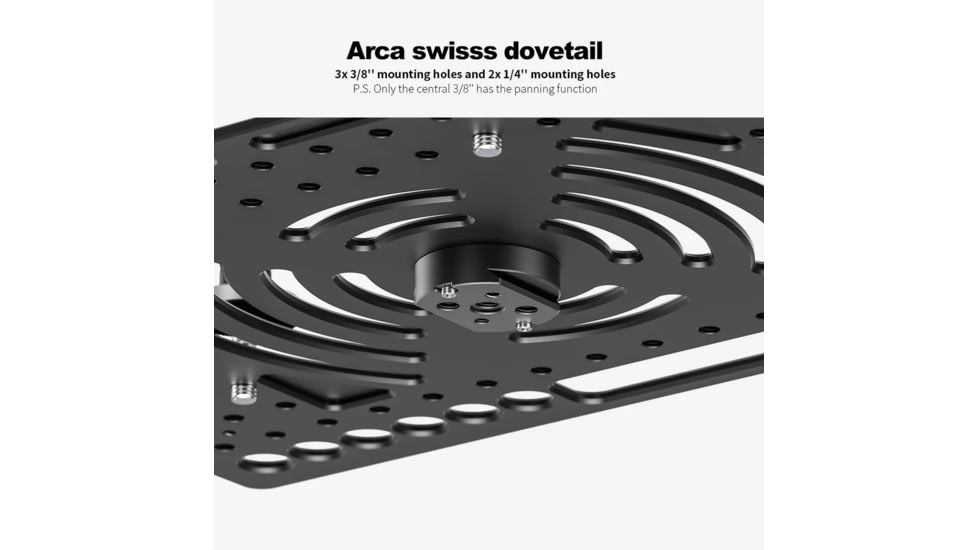 Leofoto LCH-3S Ultimate Laptop Tray, 1/4'' and 3/8'', Black, LCH-3S