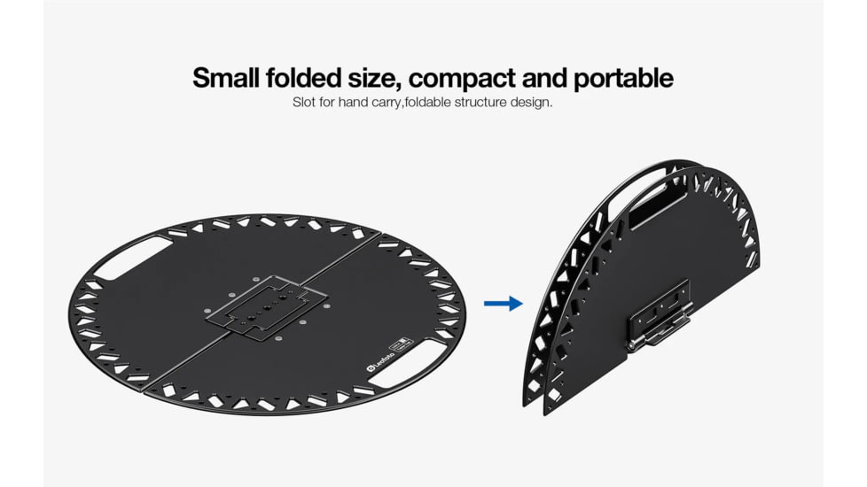 Leofoto LCH-4 Multi-Functional Folding Tray, Arca, 1/4'', 3/8'', Black, LCH-4