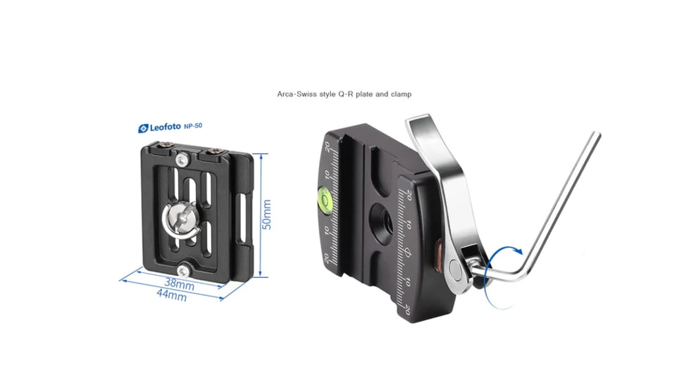 Leofoto LH-30LR Ball Head w/ LR-50 Lever-Release Clamp, Arca, Black, LH-30LR