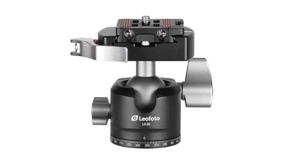 Leofoto LH-30LR Ball Head w/ LR-50 Lever-Release Clamp, Arca, Black, LH-30LR