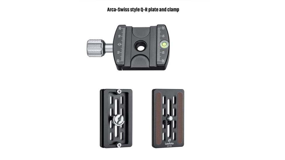 Leofoto LH-40 Series Low Profile Ball Head &amp; QR Plate, Arca, Black, LH-40