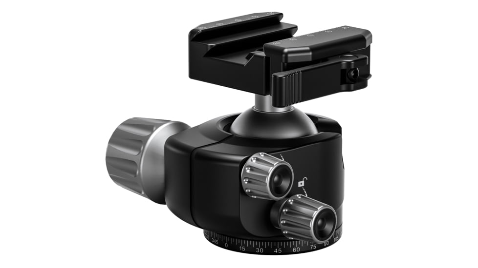 Leofoto LH-55LSC Lever-Release Hybrid Clamp Ball Head, Arca, Black, LH-55LSC