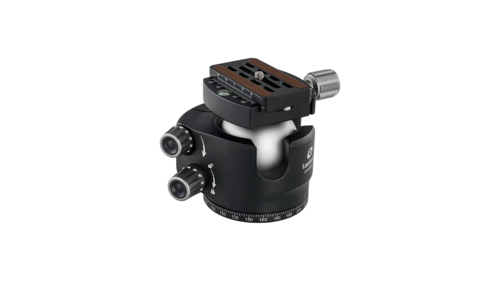 Leofoto LH-55NN No Neck Low Profile Ball Head &amp; QR Plate, Arca, Black, LH-55NN