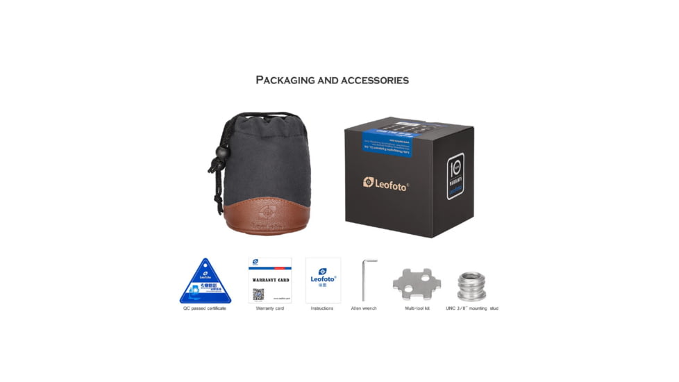 Leofoto LH-55NN No Neck Low Profile Ball Head &amp; QR Plate, Arca, Black, LH-55NN