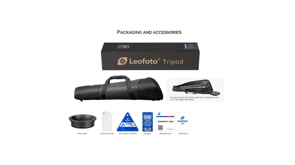 Leofoto LM-324CL&amp;LH-55LR X Version Tripod w/ 75mm Bowl&amp;Platform w/ LH Ballhead Set, Black, LM-324CLX+LH-55LR