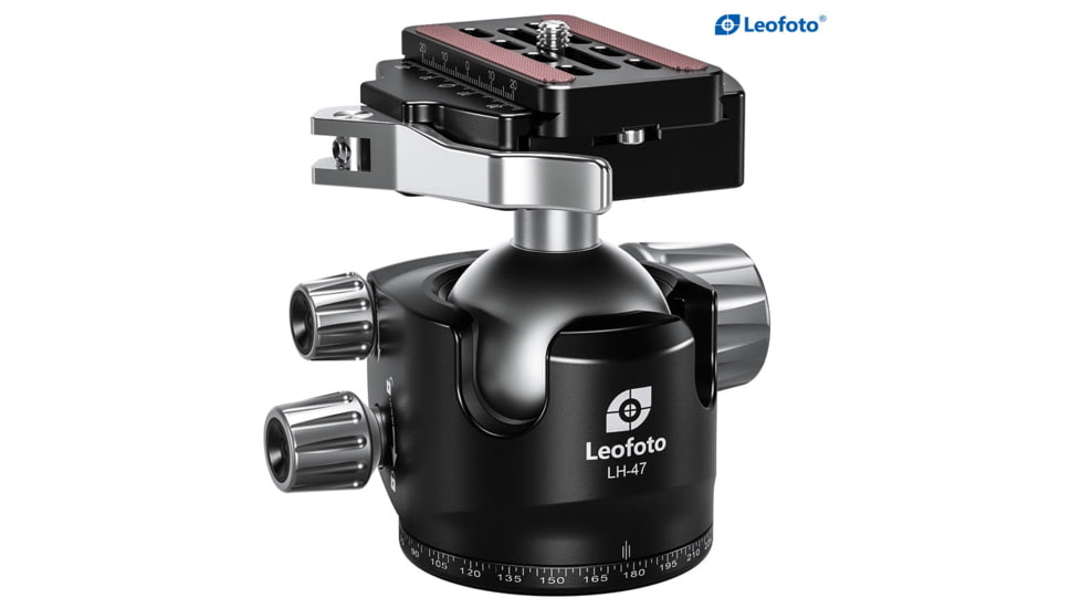 Leofoto LM-324CL&amp;LH-55LR X Version Tripod w/ 75mm Bowl&amp;Platform w/ LH Ballhead Set, Black, LM-324CLX+LH-55LR