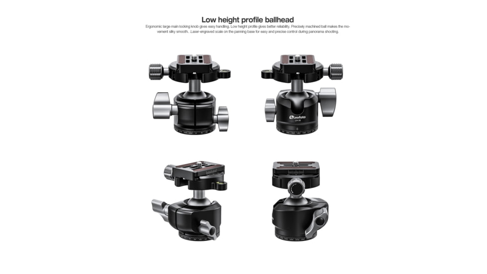 Leofoto LS-284C/LH-30LR X Version Ranger Series Tripod w/Ballhead Set, Black, LS-284CX+LH-30LR