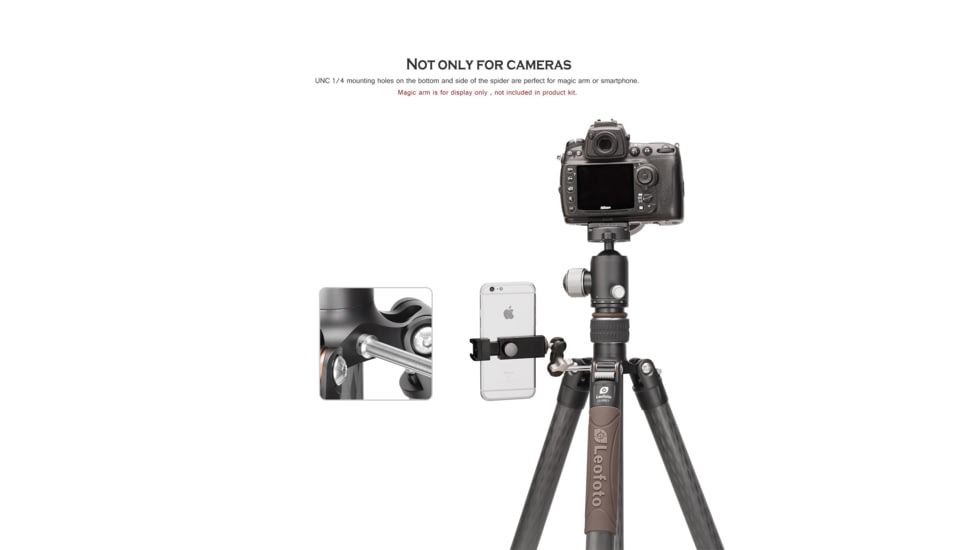 Leofoto LX-255CT/XB-32 Reversible Travel Tripod w/ Ball Head Set, Black, LX-255CT+XB-32