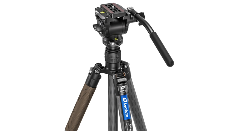 Leofoto LX-284CT-BV-5B Reversible Travel Tripod w/ Bino Fluid Head Kit, Black, 6940828313729