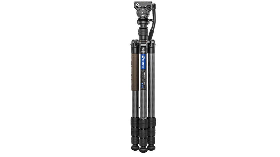 Leofoto LX-284CT-BV-5B Reversible Travel Tripod w/ Bino Fluid Head Kit, Black, 6940828313729
