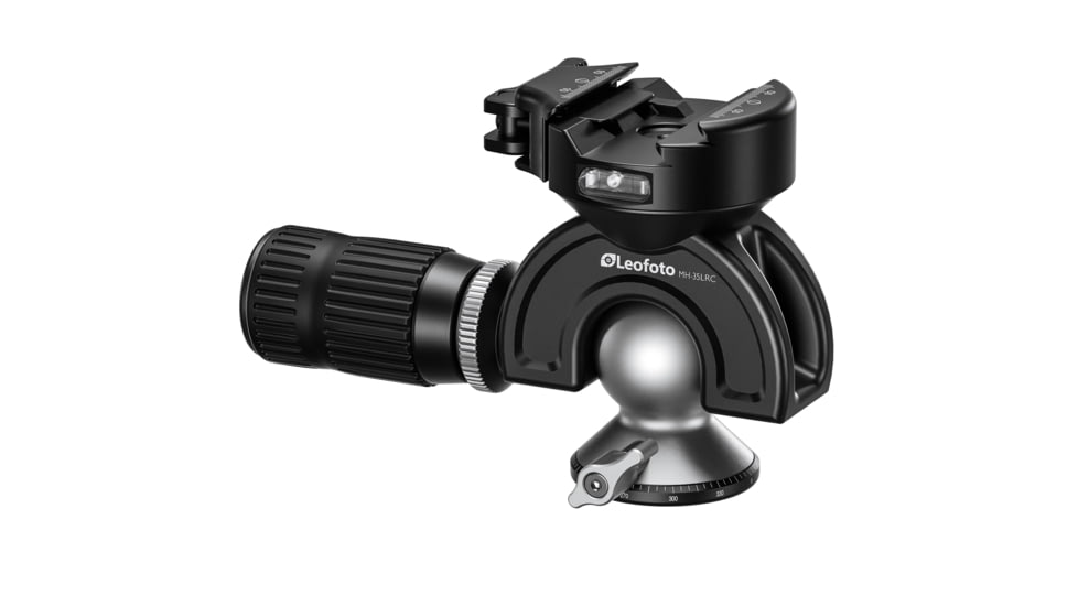 Leofoto MH-35LRC Lever-Release Hybrid Clamp Panning Dynamic Head /w Handlebar Control, Arca/Picatinny, Black, MH-35LRC
