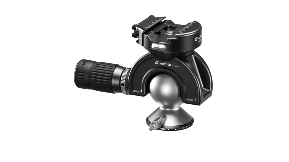 Leofoto MH-50LRC Lever-Release Hybrid Clamp Panning Dynamic Head /w Handlebar Control, Arca/Picatinny, Black, MH-50LRC