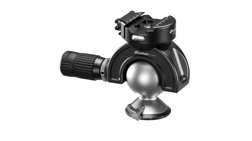 Leofoto MH-60LRC Lever-Release Hybrid Clamp Panning Dynamic Head /w Handlebar Control, Arca/Picatinny, Black, MH-60LRC