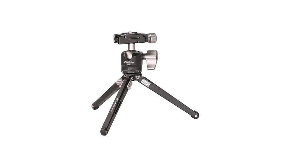 Leofoto MT-02 Aluminum Mini Table Top Tripod w/ Ball Head Kit, Black, MT-02+LH-25