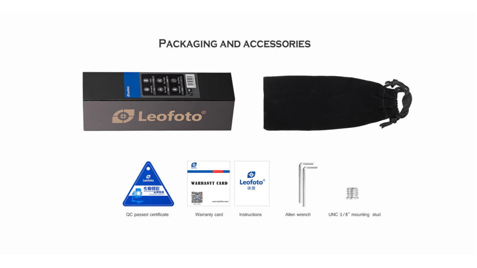 Leofoto MT-03/LH-25 Mini Tripod w/ Mini Ball Head Kit and Bag, Black, MT-03+LH-25