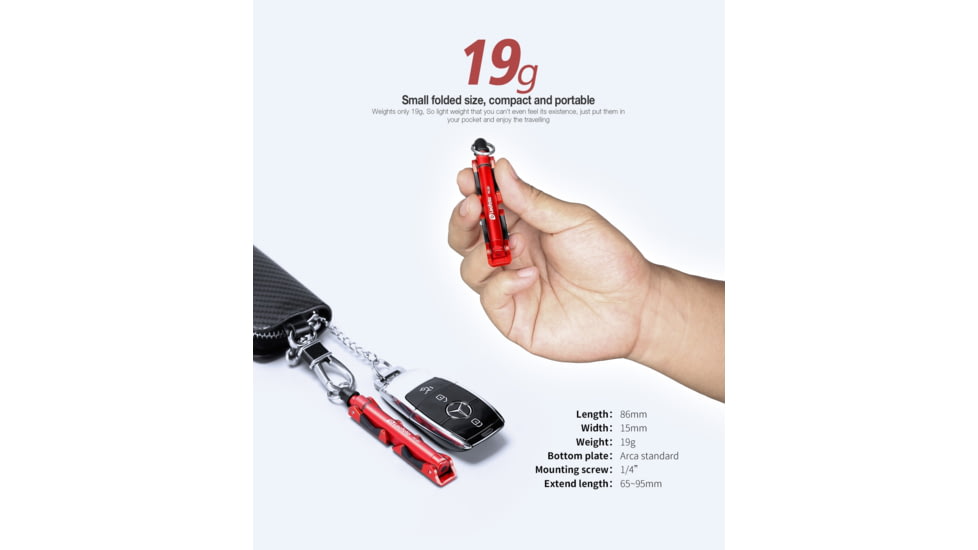 Leofoto PC-20 Mobile Phone Stand w/ 1/4'' Mounting - Arca, Red, PC-20 (RED)