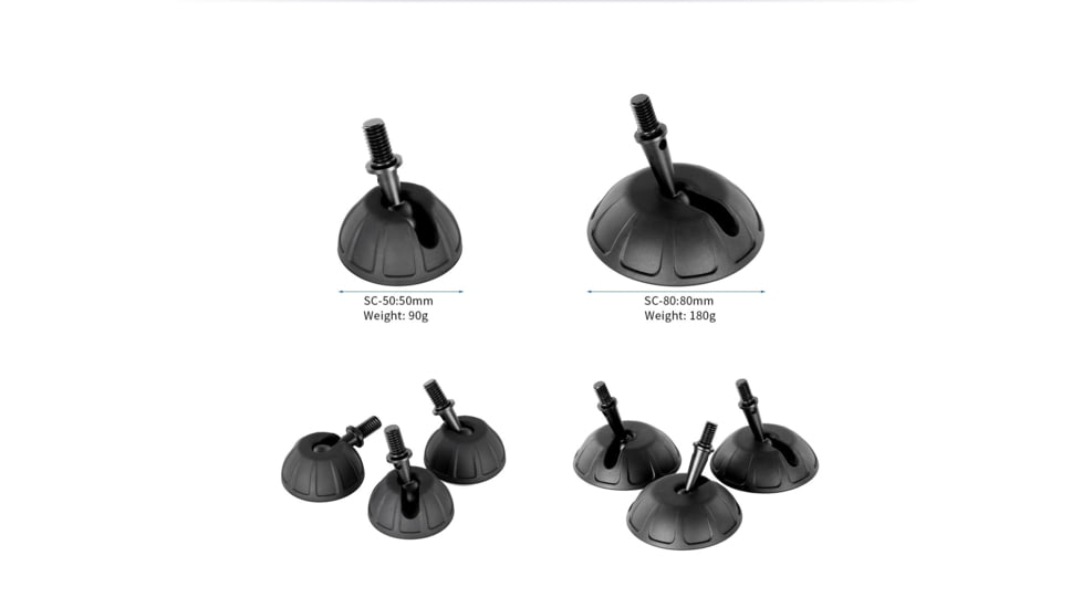 Leofoto SC-50 Universal Rubber Tripod Feet 3/8 Grippy- Set of 3, Black, SC-50