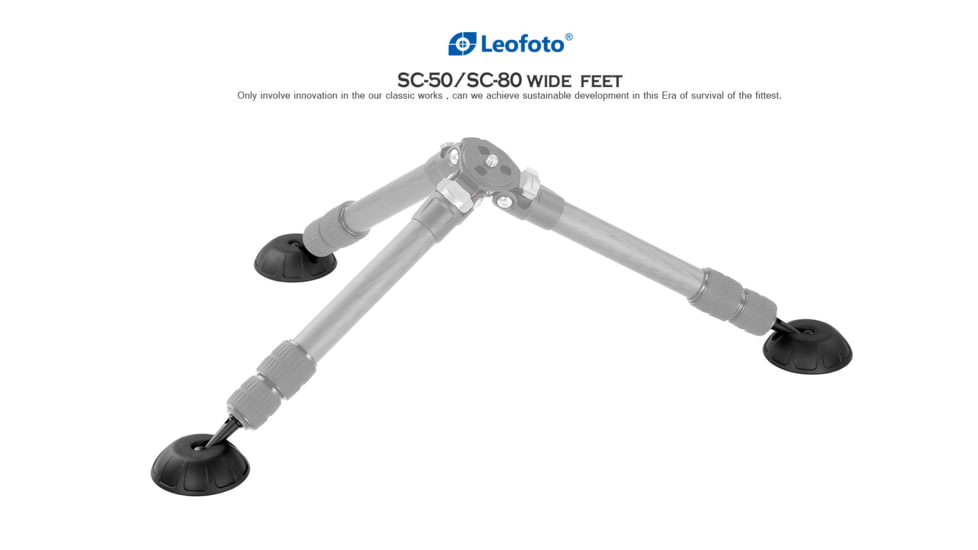 Leofoto SC-50 Universal Rubber Tripod Feet 3/8 Grippy- Set of 3, Black, SC-50