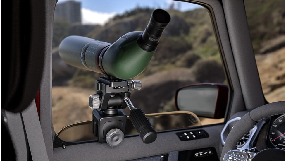 Leofoto WN-01/SW-02 Car Window Clamp Kit, Windows Mounting Head for Binoculars/ Lens and Camera, Black, WN-01+SW-02