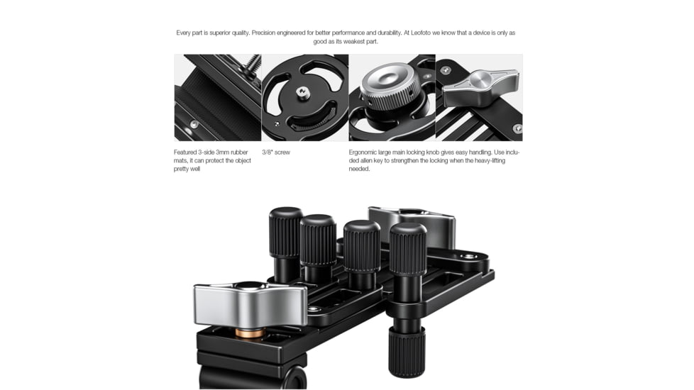 Leofoto WN-02 Multi-Purpose Window Mount for Binoculars/Lens and Camera, Black, WN-02