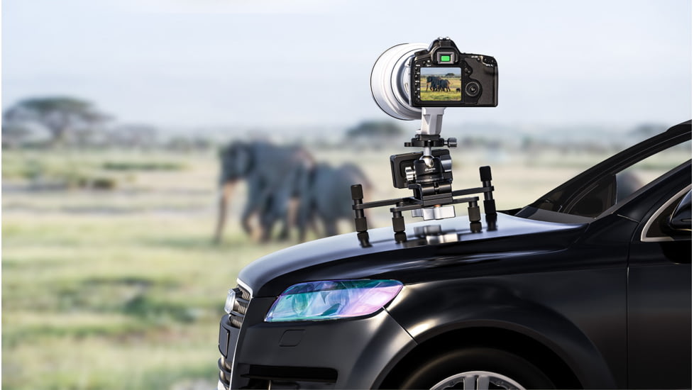 Leofoto WN-02 Multi-Purpose Window Mount for Binoculars/Lens and Camera, Black, WN-02