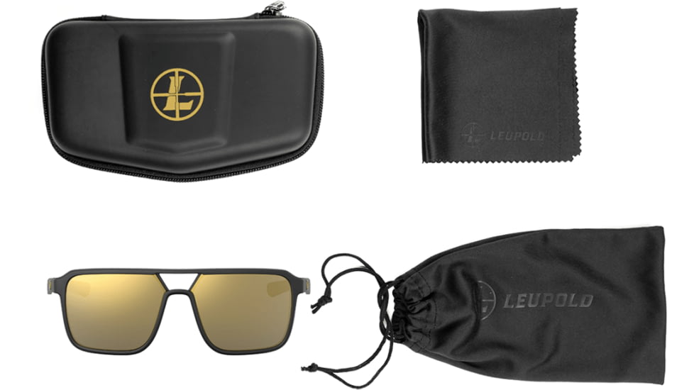 Leupold Bridger Sunglasses, Matte Black Frame, Bronze Mirror Lens, 182675