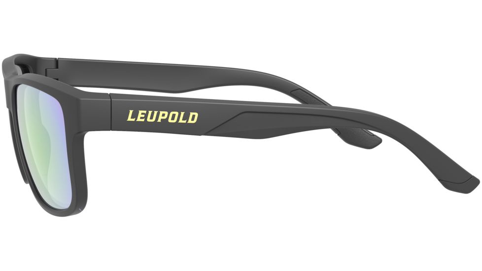 Leupold Katmai Sunglasses, Matte Black Frame, Square Emerald Mirror Lens, Polarized, Narrow-Regular, 179099
