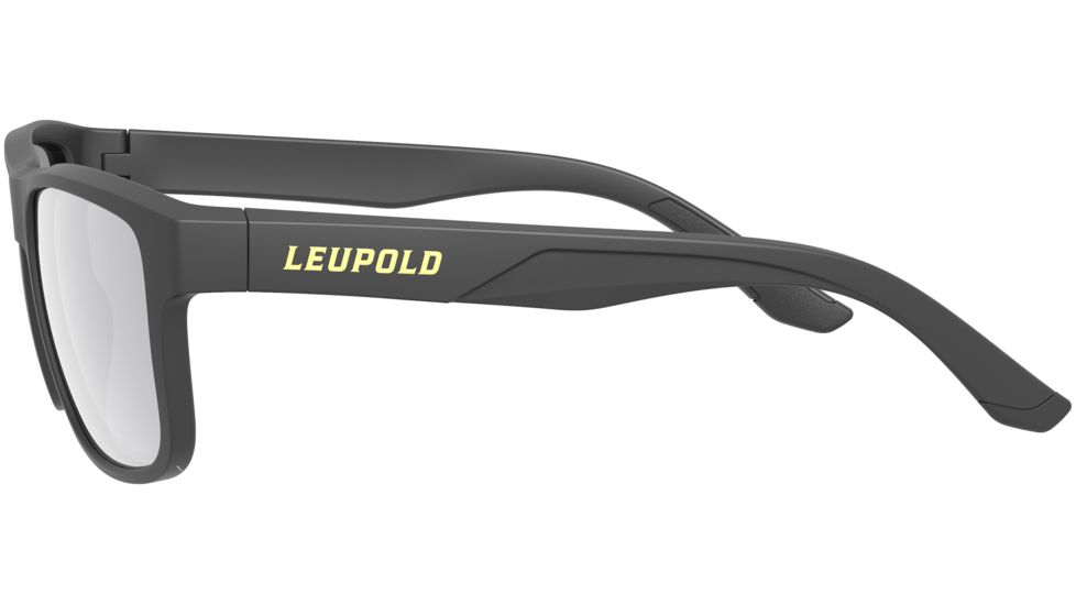 Leupold Katmai Sunglasses, Matte Black Frame, Square Shadow Gray Flash Lens, Polarized, Narrow-Regular, 179097