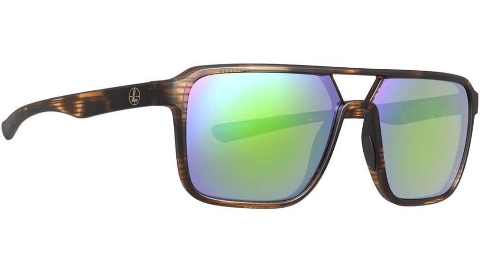 Leupold Bridger Sunglasses, Matte Tortoise Frame, Emerald Mirror Lens, 186747