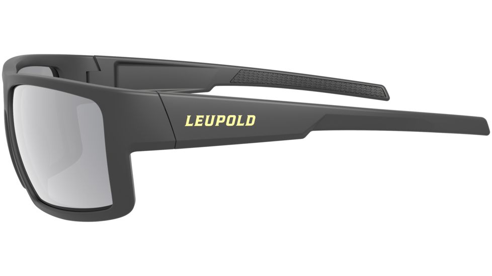Leupold Switchback Mens Sunglasses, Matte Black Frame, Square Shadow Gray Flash Lens, Polarized, Regular-Wide, 179092