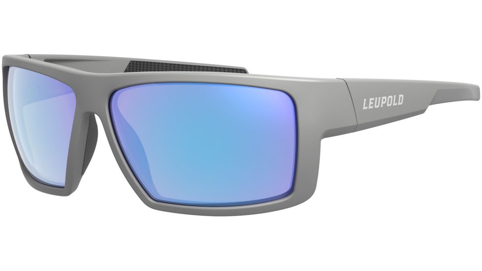 Leupold Switchback Mens Sunglasses, Matte Grey Frame, Square Blue Mirror Lens, Polarized, Regular-Wide, 179629